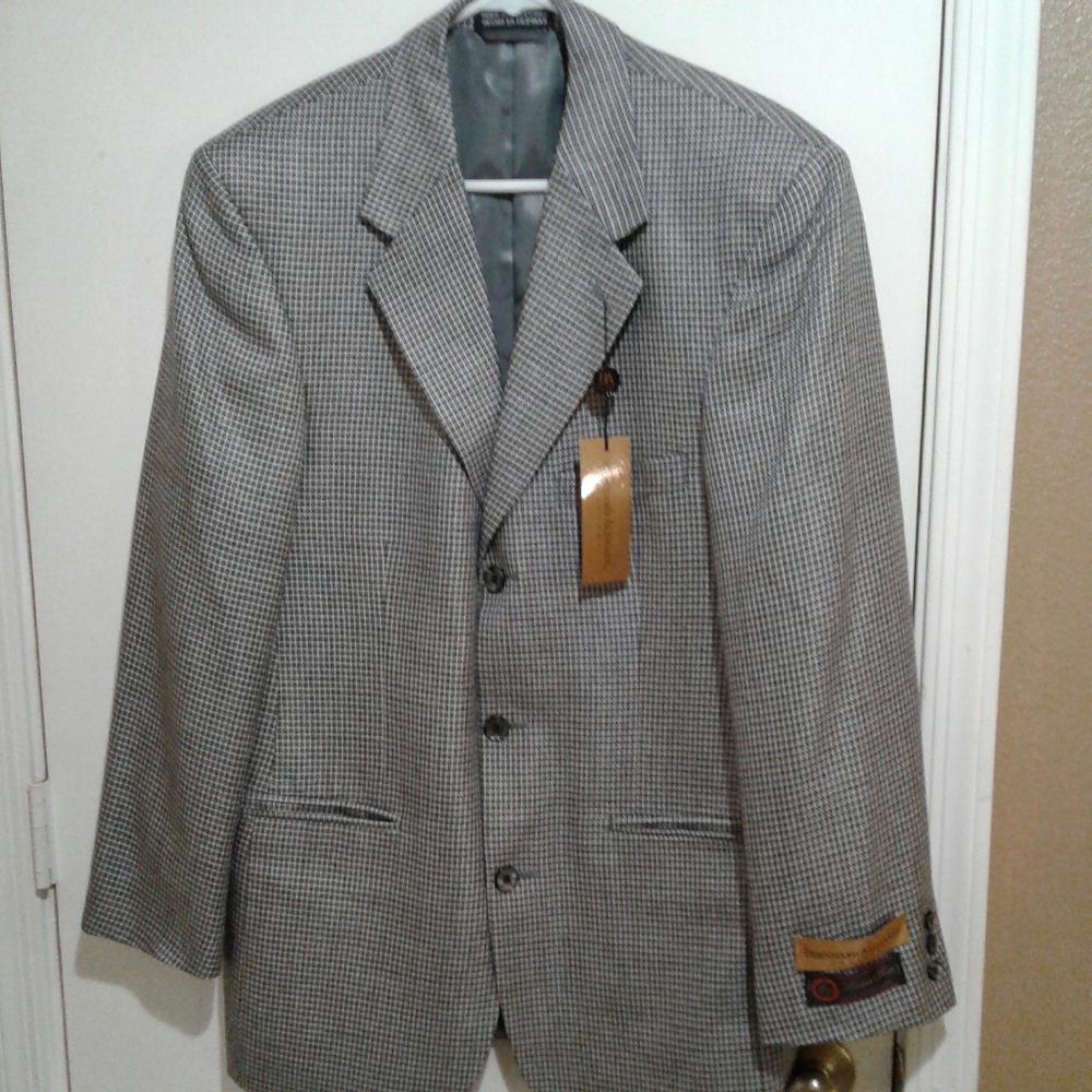🌺 NWT Mens Bernhard Altmann Checkered Sport Coat